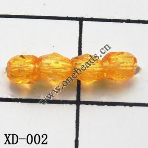 Faceted Tube Acrylic Beads 3x3mm Hole:1mm Sold by bag