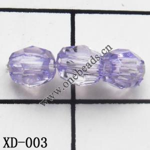 Faceted Drum Acrylic Beads 4x4mm Hole:1mm Sold by bag