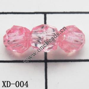 Faceted Drum Acrylic Beads 5x5mm Hole:1mm Sold by bag