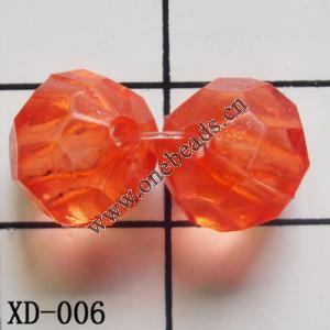 Faceted Round Acrylic Beads 8mm Hole:1mm Sold by bag