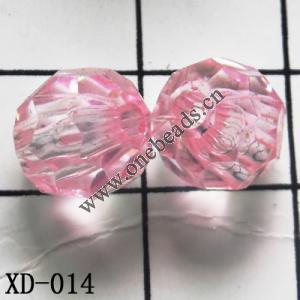 Faceted Round Acrylic Beads 8mm Sold by bag