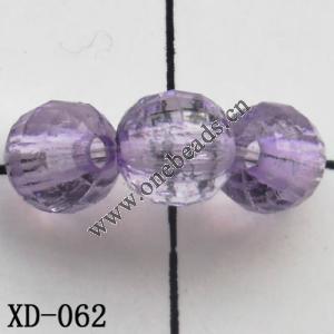 Faceted Round Acrylic Beads 5mm Hole:1mm Sold by bag