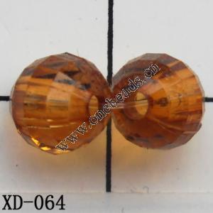 Faceted Round Acrylic Beads 8mm Hole:1mm Sold by bag