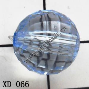 Faceted Round Acrylic Beads 12mm Hole:1.5mm Sold by bag