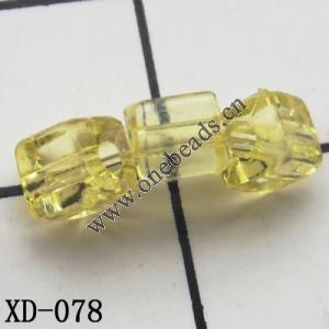 Cube Acrylic Beads 4mm Hole:1mm Sold by bag
