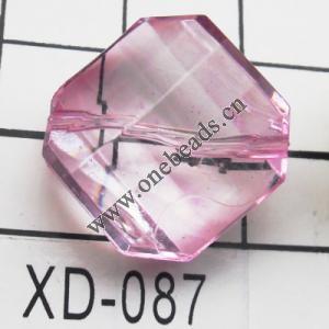 Diamond Acrylic Beads 21mm Hole:1mm Sold by bag