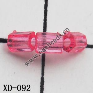 Tube Acrylic Beads 3x2mm Hole:0.5mm Sold by bag