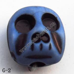 Imitate Wood Acrylic Beads, 9x9mm Hole:2mm, Sold by bag