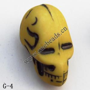 Imitate Wood Acrylic Beads, Skeleton 12x21x12mm Hole:2mm, Sold by bag