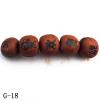 Imitate Wood Acrylic Beads, Round 10x10mm Hole:2mm, Sold by bag