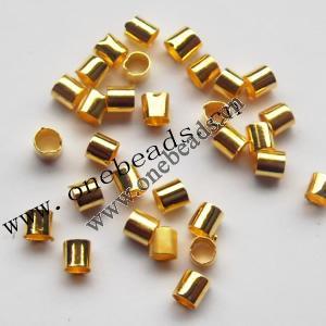Copper crimp tube beads, seamless, Lead-free,1.5x1.5mm. Sold by Bag