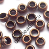 Copper/Brass Crimp Beads,Lead-free,2mm in diameter, Sold by bag