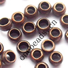 Copper/Brass Crimp Beads, Lead-free&Nickel-free 2mm in diameter, Sold by bag