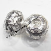 Iron Hollow Beads, Lead-free&Nickel-free Coin 20x26mm, Sold by Bag