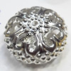 Iron Hollow Beads, Lead-free Coin 13x23mm, Sold by Bag