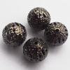 Iron Hollow Beads, Lead-free Round 10mm, Sold by Bag