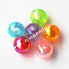 Plastic Beads Plated AB，Round，4mm，Sold by Bag