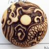 Imitate Wood Acrylic Beads, Flat Round 28x28x19mm Hole:4mm, Sold by bag