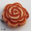 Imitate Wood Acrylic Beads, Flower, 8x8mm, Hole:1mm, Sold by bag