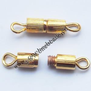 Turnbuckle Clasps, Brass, 5x15mm, Sold by Bag
