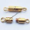 Turnbuckle Clasps, Brass, 5x15mm, Sold by Bag