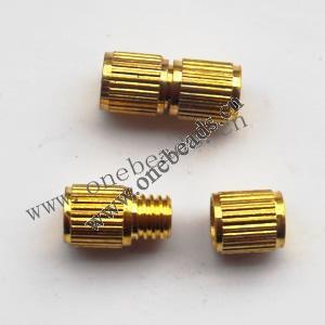 Turnbuckle Clasps, Brass, 8x4mm, Sold by Bag