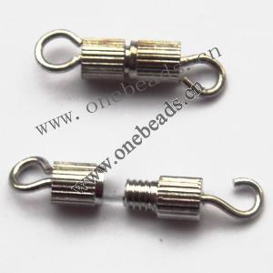 Turnbuckle Clasps, Brass, 15x4mm, Sold by Bag