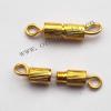 Turnbuckle Clasps, Brass, 15x3mm, Sold by Bag