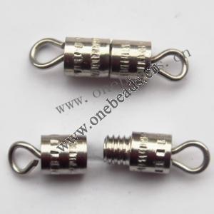 Turnbuckle Clasps, Brass, 15x4mm, Sold by Bag