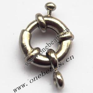 Brass Spring Ring Clasp, 9mm, Sold by Bag