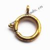 Brass Spring Ring Clasp, 5.5mm, Sold by Bag