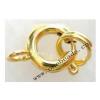 Spring Rings Clasps, Brass, 9mm, Sold by PC