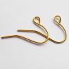 Copper Earring Hook, 0.5mmx19mm, hole: 2mm  Sold by bag