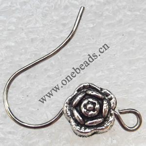 Iron Hook/Hoop Earwires, Pb-free 3x4mm, Sold by bag