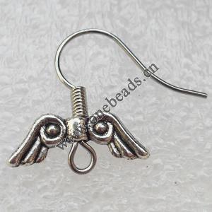 Iron Hook/Hoop Earwires, Pb-free 6x16mm, Sold by bag