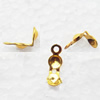 Bead Tips, Copper Lead-Free, 8mmx4mm hole: 1.5mm, Sold by Bag