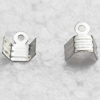 Cord Clip Ends, Iron, 4x4mm hole:1.5mm, Sold by Bag