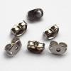 Earring Back Stopper Finding, Iron Lead-free, 6mm long,4mm wide, 3mm thick, hole:1.2 mm, Sold by Bag