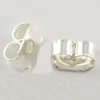Earring Back Stopper Finding, Iron Lead-free, 5mm long, 4mm wide, 2.5mm thick, hole: 1 mm, Sold by Bag
