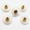 Earring Backs, Brass Lead-free, about 12mm in diameter, 7mm thick, hole:1mm, Sold by Bag