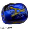 Handmade Lampwork Beads, Trapezium 11x9mm Hole=1.5mm, Sold by PC