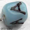 Handmade Lampwork Beads, Trapezium 11x9mm Hole=1.5mm, Sold by PC
