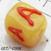 Handmade Lampwork Beads, Trapezium 10x9mm Hole=1.5mm, Sold by PC