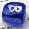 Handmade Lampwork Beads, Trapezium 10x9mm Hole=1.5mm, Sold by PC