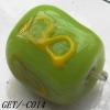 Handmade Lampwork Beads, Trapezium 10x9mm Hole=1.5mm, Sold by PC