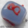 Handmade Lampwork Beads, Trapezium 10x9mm Hole=1.5mm, Sold by PC