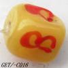 Handmade Lampwork Beads, Trapezium 10x9mm Hole=1.5mm, Sold by PC