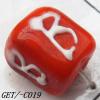 Handmade Lampwork Beads, Trapezium 10x9mm Hole=1.5mm, Sold by PC