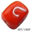 Handmade Lampwork Beads, Trapezium 10x9mm Hole=1.5mm, Sold by PC