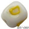 Handmade Lampwork Beads, Trapezium 10x9mm Hole=1.5mm, Sold by PC